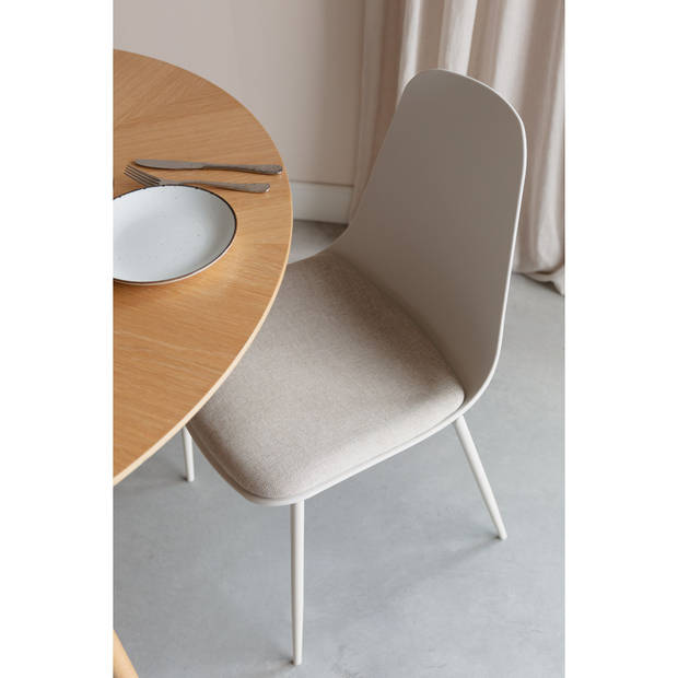 Housecraft Jeffrey Eetkamerstoelen Wit - Set van 4