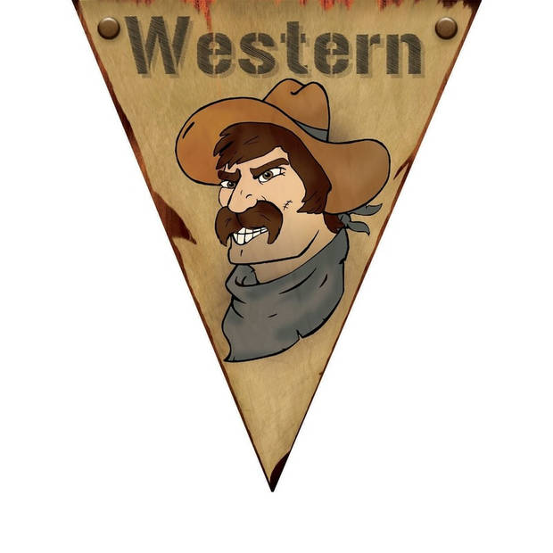 Wilde Westen themafeest vlaggenlijn Western - Vlaggenlijnen