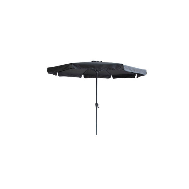 4gardenz® Parasol Rond 300 cm met Volant - Kantelbaar - Antraciet