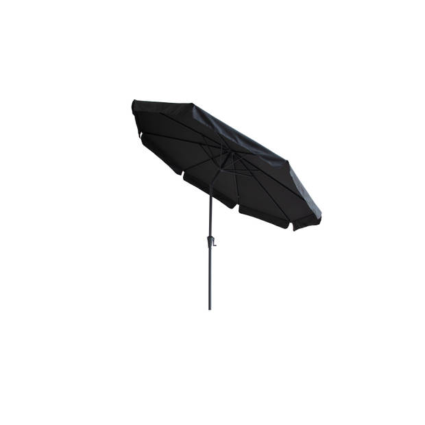 4gardenz® Parasol Rond 300 cm met Volant - Kantelbaar - Antraciet