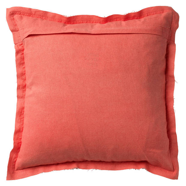 Dutch Decor - BURTO - Sierkussen 45x45 cm - gewassen katoen - Coral - roze