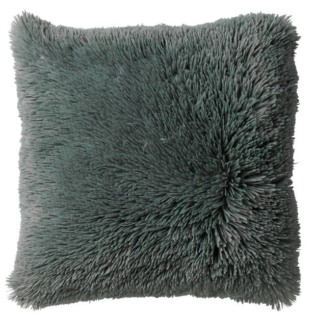 Dutch Decor - FLUFFY - Kussenhoes 60x60 cm - superzacht - XL kussensloop - Jadeite - lichtgroen