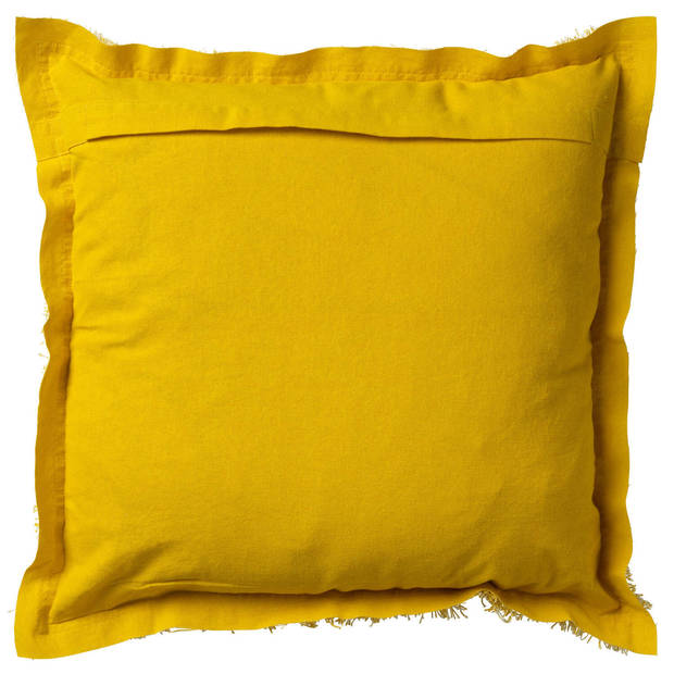 Dutch Decor - BURTO - Kussenhoes 45x45 cm - gewassen katoen - Lemon - geel