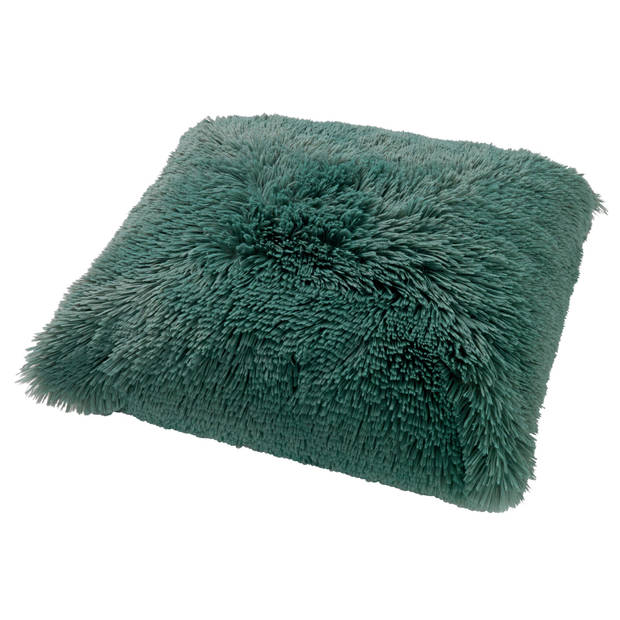 Dutch Decor - FLUFFY - Sierkussen 60x60 cm - superzacht - XL kussen - Sagebrush Green - groen