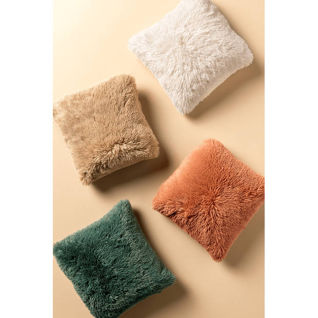 Dutch Decor - FLUFFY - Kussenhoes 45x45 cm - superzacht - effen kleur - Sagebrush Green - groen