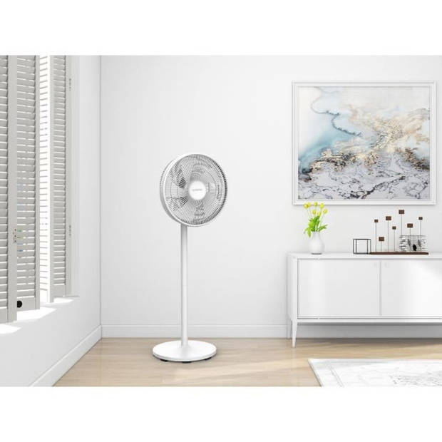 OCEANIC Voetventilator - 50 W - Ø 40 cm - 3 snelheden - Oscillerend - Kantelbaar - Wit