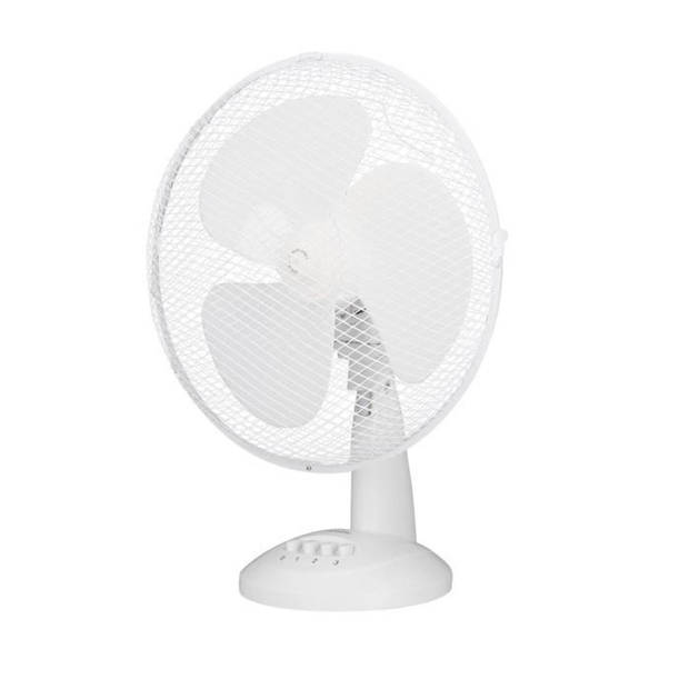 Oceanic Tafelventilator - 40W - Diameter 30 cm - 3 snelheden - Oscillerend - Wit