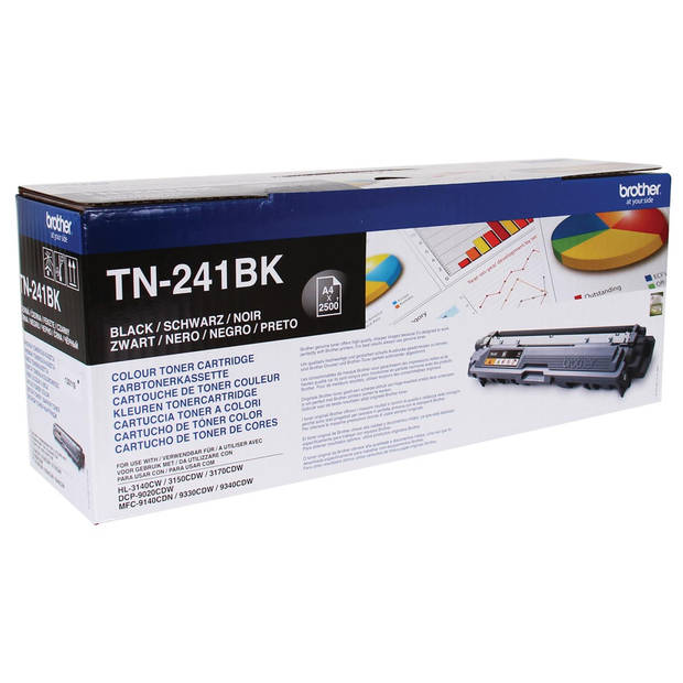 Brother toner, 2.500 pagina's, OEM TN-241BK, zwart