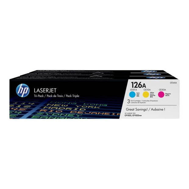 HP 126A 3-pack kleur toner