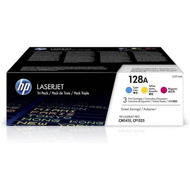 HP 128 3-pack kleur toner