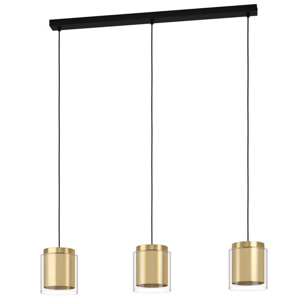 EGLO Lagunitas Hanglamp - E27 - 91 cm - Zwart/Geelkoper/Goud