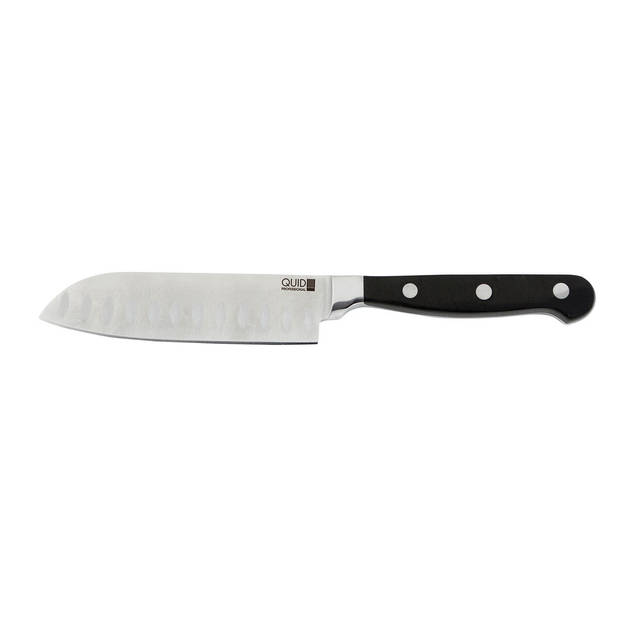 Santoku-mes Quid Professional Inox Chef Black Zwart Metaal (13 cm) (Pack 10x)