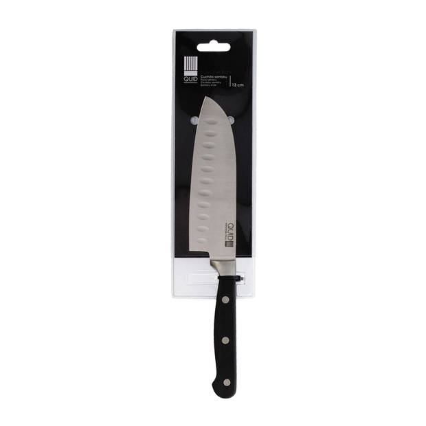 Santoku-mes Quid Professional Inox Chef Black Zwart Metaal (13 cm) (Pack 10x)