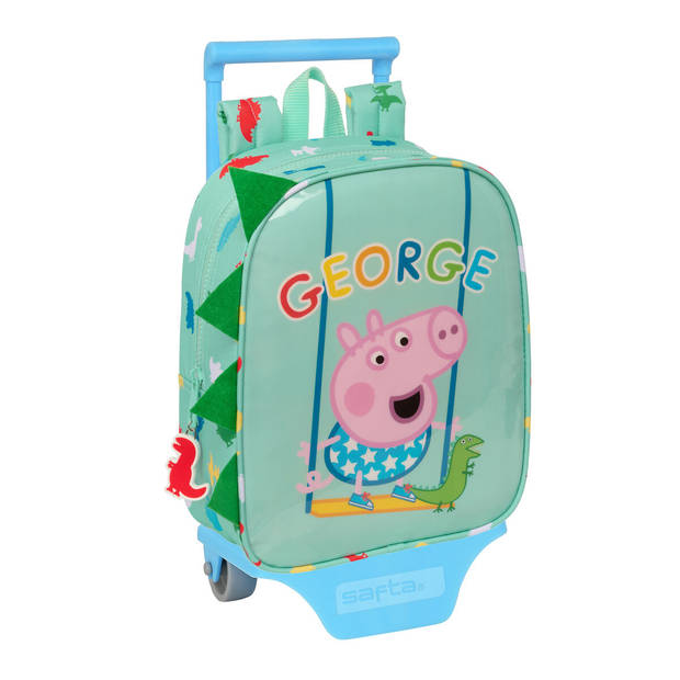 Schoolrugzak met Wielen Peppa Pig Groen 22 x 27 x 10 cm