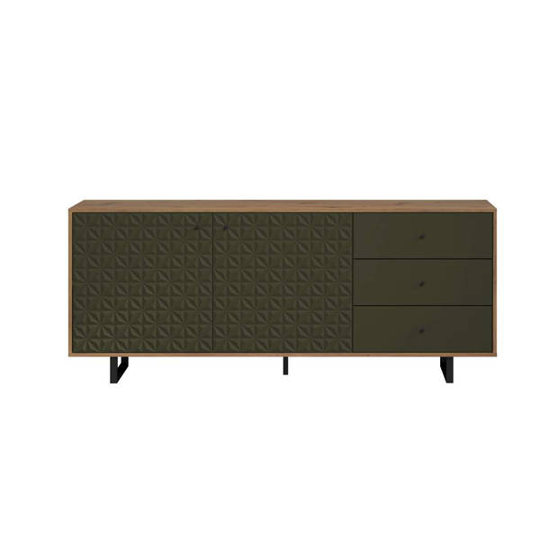 Sentra dressoir groen, eik decor.