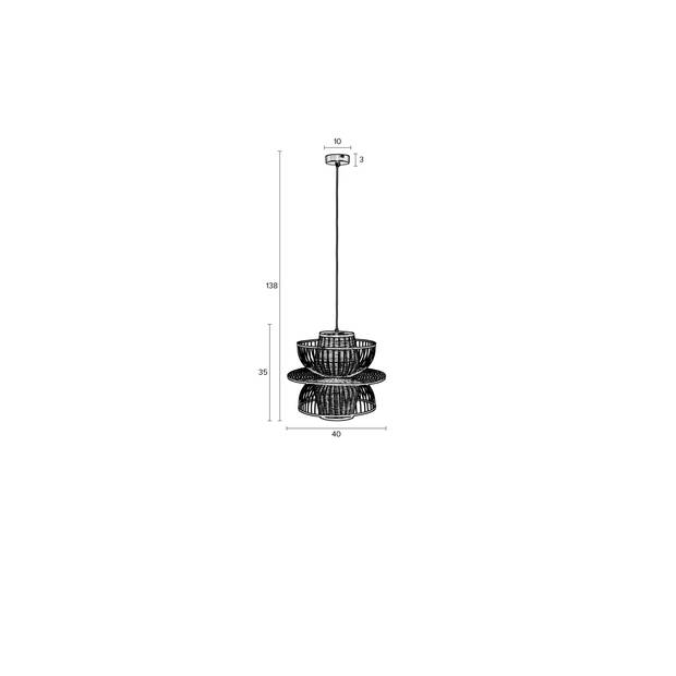 Housecraft Carmen Hanglamp L - Zwart