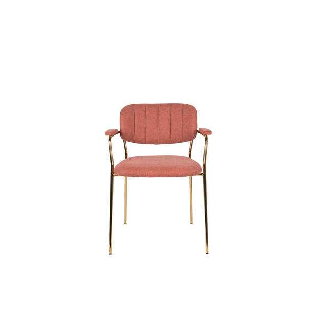 Housecraft Jolien Eetkamerstoelen Goud/Roze - Set van 2