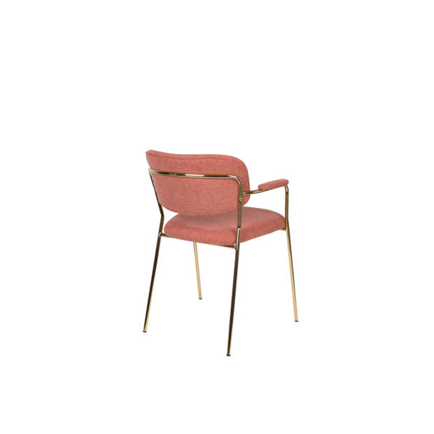 Housecraft Jolien Eetkamerstoelen Goud/Roze - Set van 2