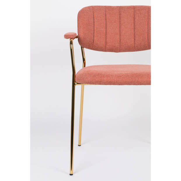 Housecraft Jolien Eetkamerstoelen Goud/Roze - Set van 2