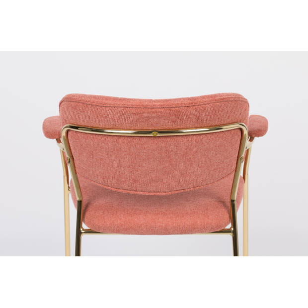 Housecraft Jolien Eetkamerstoelen Goud/Roze - Set van 2