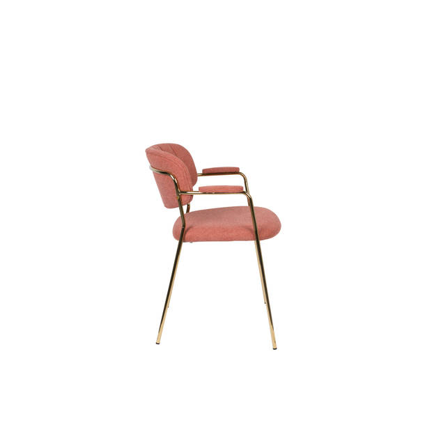 Housecraft Jolien Eetkamerstoelen Goud/Roze - Set van 2