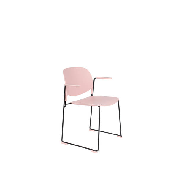 Housecraft Stacks Eetkamerstoelen armleuning Roze - Set van 4