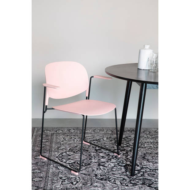 Housecraft Stacks Eetkamerstoelen armleuning Roze - Set van 4