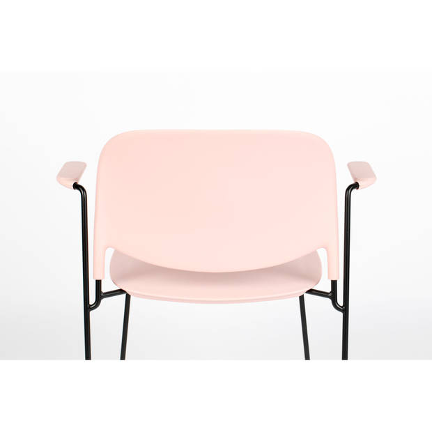 Housecraft Stacks Eetkamerstoelen armleuning Roze - Set van 4