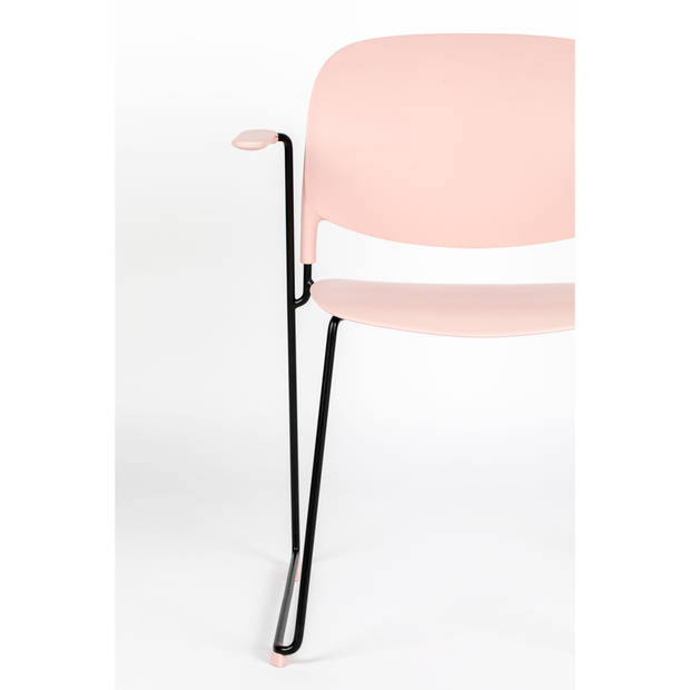 Housecraft Stacks Eetkamerstoelen armleuning Roze - Set van 4