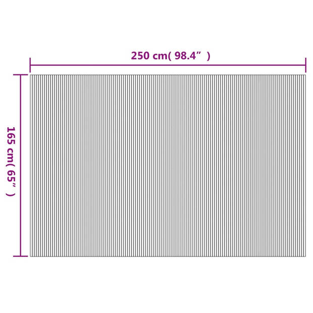 vidaXL Kamerscherm 165x250 cm bamboe bruin