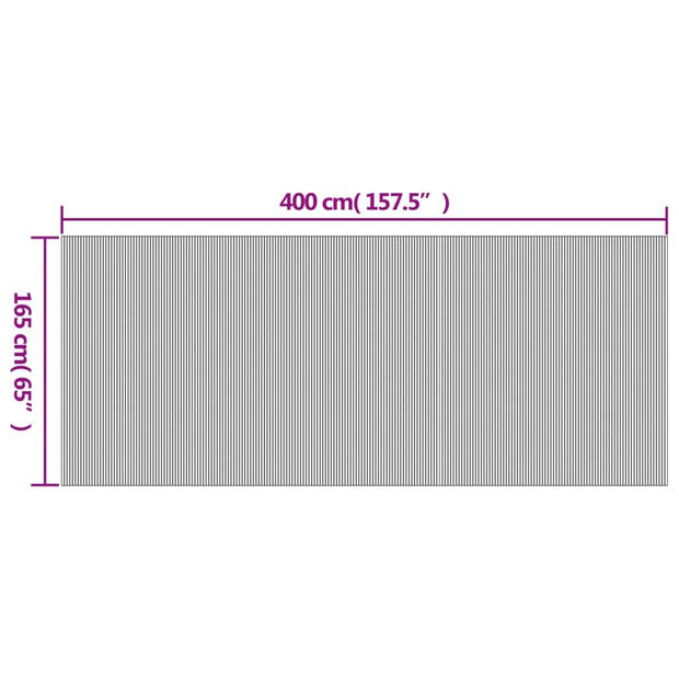 vidaXL Kamerscherm 165x400 cm bamboe wit