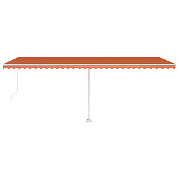 vidaXL Luifel vrijstaand handmatig uittrekbaar 600x350 cm oranje bruin