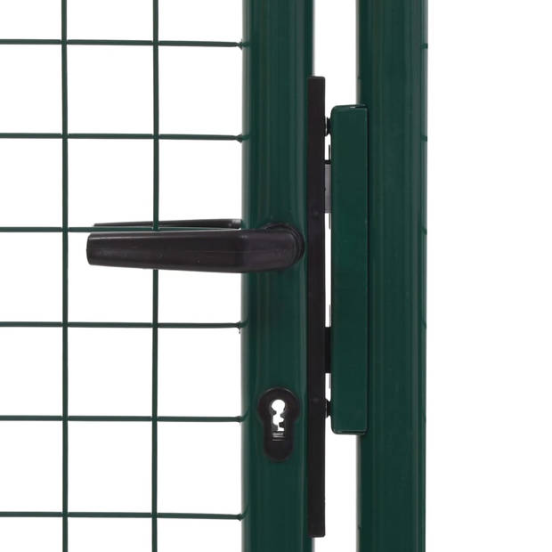 vidaXL Poort 100x175 cm staal groen