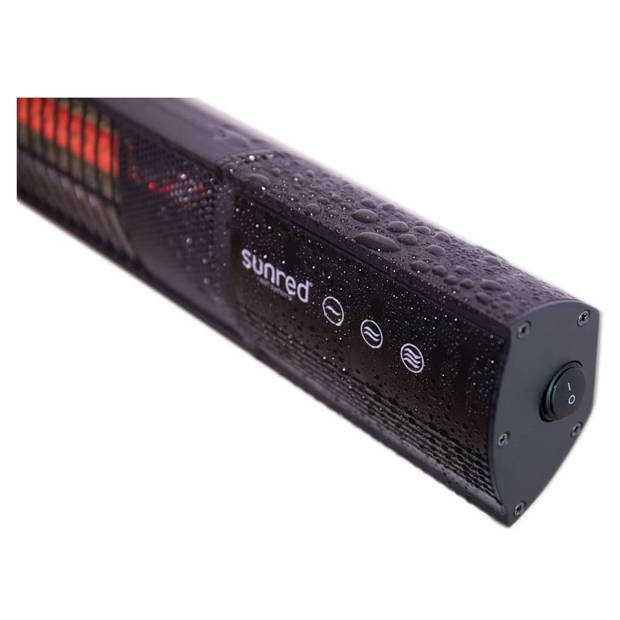 Sunred - Dark lijn - Zwart - Wand model - Terrasverwarmer – Carbon rosé goud technologie - 2000 W –