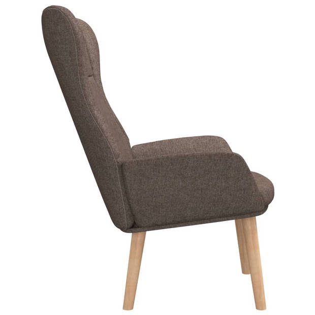 vidaXL Relaxstoel stof taupe