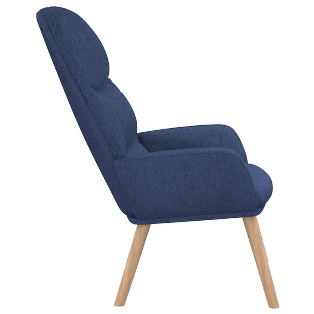 vidaXL Relaxstoel stof blauw