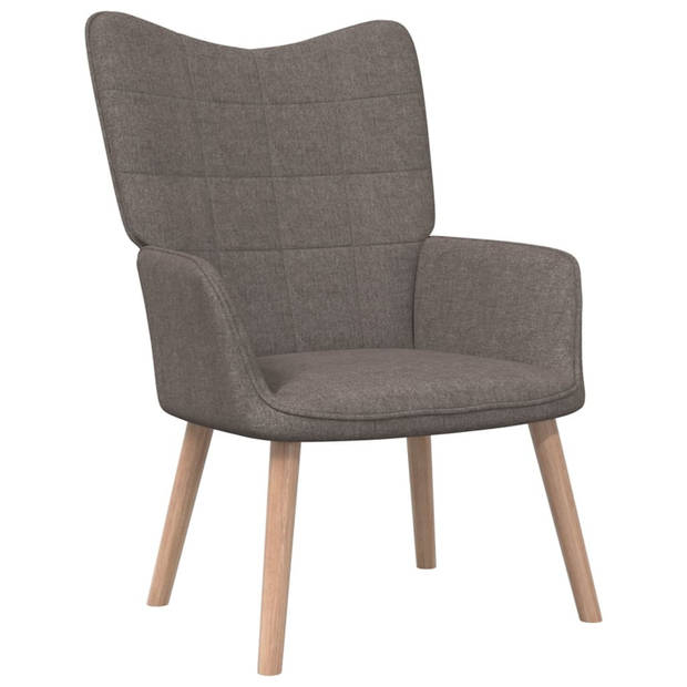 vidaXL Relaxstoel stof taupe