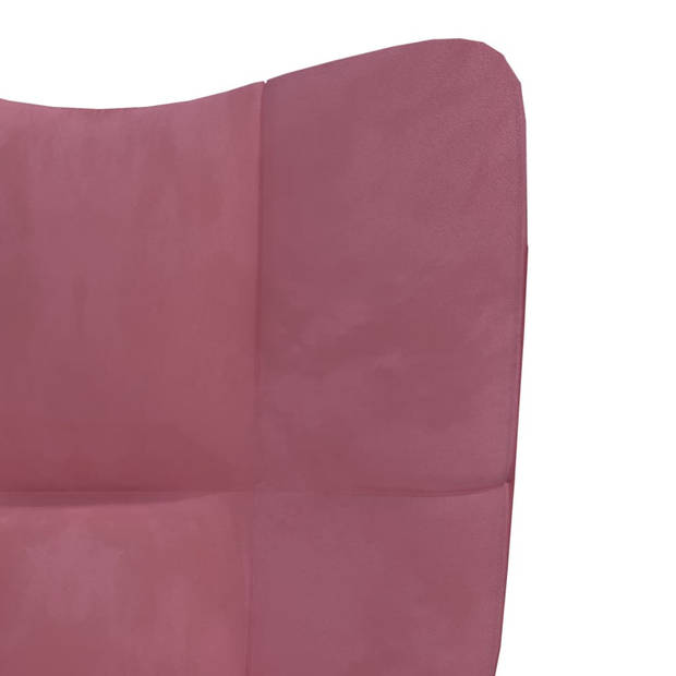 vidaXL Relaxstoel fluweel roze