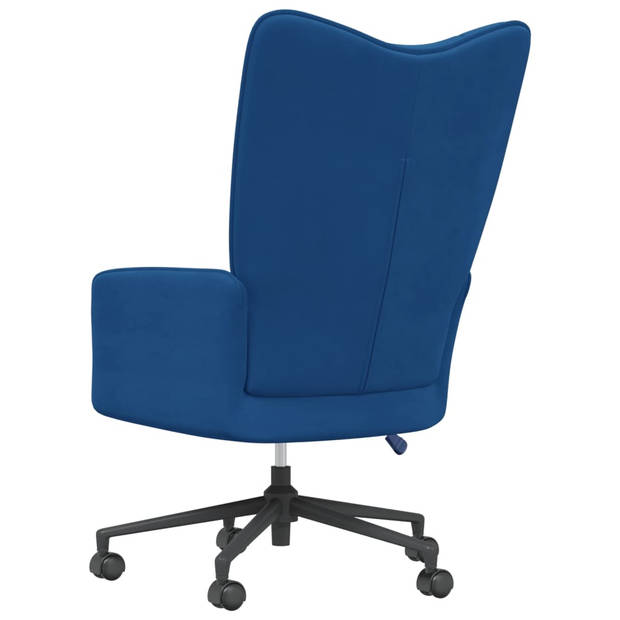 vidaXL Relaxstoel fluweel blauw