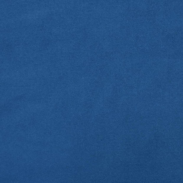 vidaXL Schommelstoel met voetenbank fluweel blauw