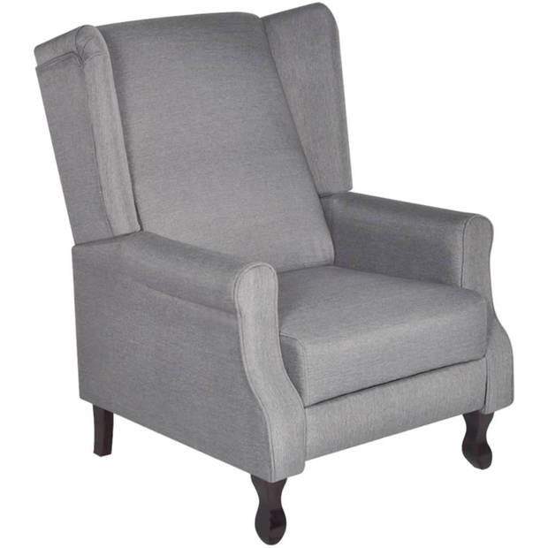 vidaXL Fauteuil stof grijs