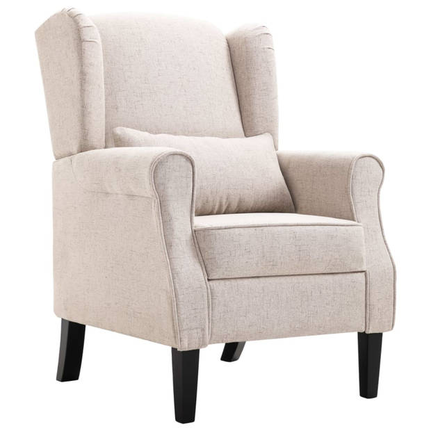 vidaXL Fauteuil stof beige