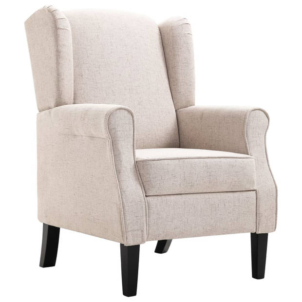 vidaXL Fauteuil stof beige