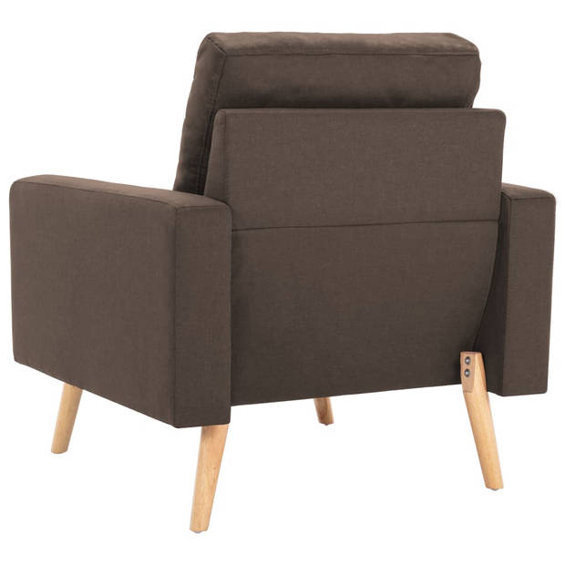 vidaXL Fauteuil stof bruin