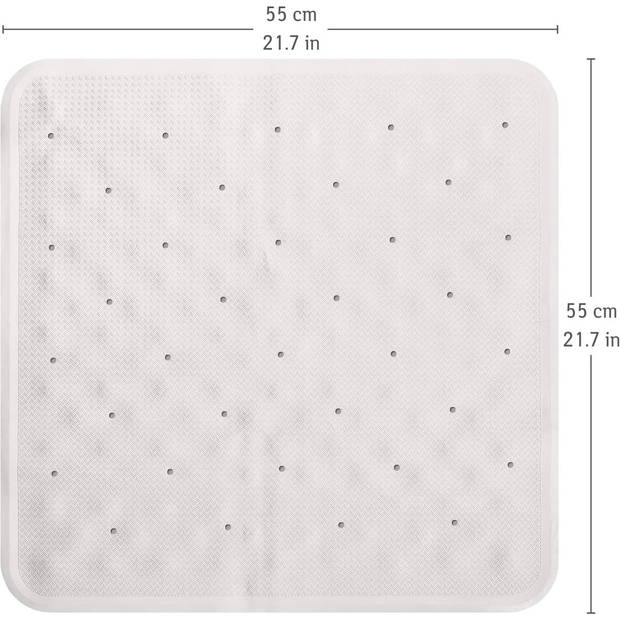 Tatkraft FINE - Antislip Badmat Met 145 Zuignappen - 55x55 cm, Vierkant