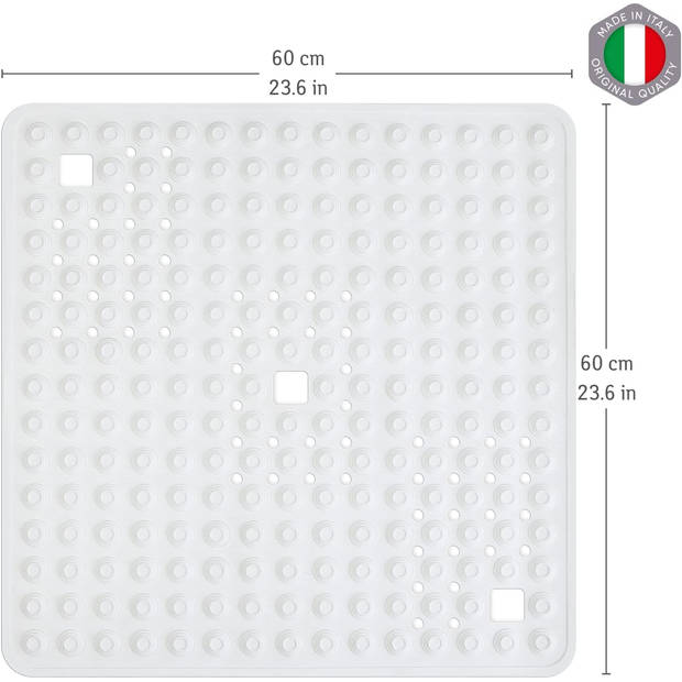 Tatkraft DETAIL Wit - Stevige douchemat, 134 Zuignappen - 60x60cm