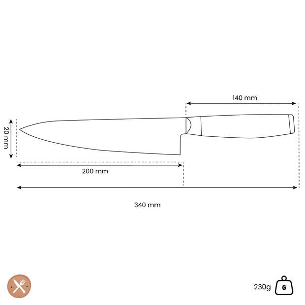 Yaxell - Ran Koksmes 20 cm