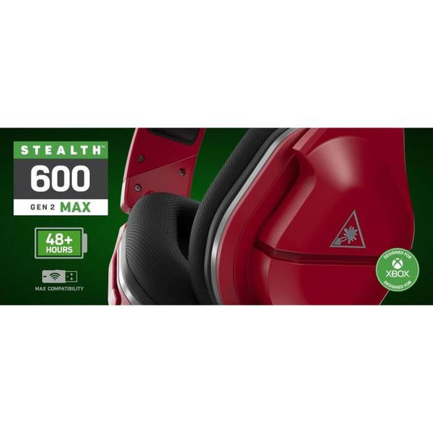 Gaming Headset - TURTLE BEACH - Stealth 600 Max - 2e generatie - Middernachtrood - Rood - Multiplatform (TBS-2368-02)