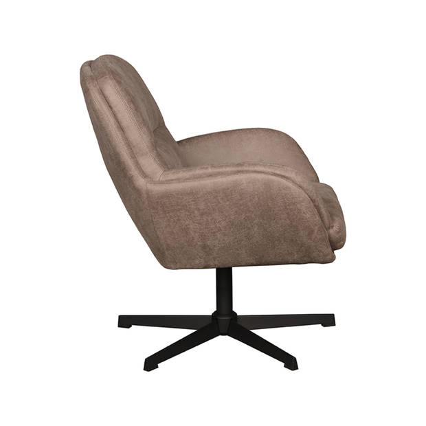 LABEL51 Fauteuil Moss - Taupe - Micro Suede - 77x70x90 cm