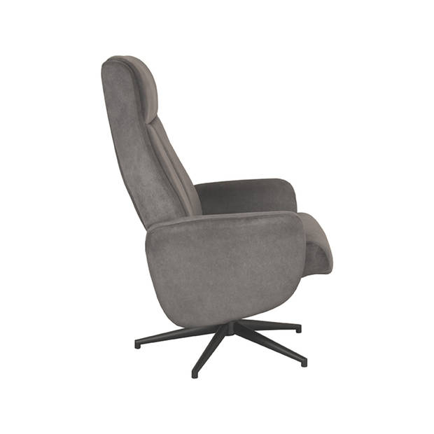 LABEL51 Fauteuil Bergen - Antraciet - Cosmo - 76x77x105 cm